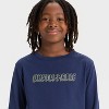 Boys' Long Sleeve 'Limitless' Graphic T-Shirt - Cat & Jack™ Navy Blue - 2 of 4