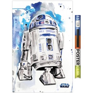 Trends International Star Wars: Original Trilogy - R2D2 Watercolor Unframed Wall Poster Prints - 1 of 4