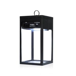 Techko Maid Solar Portable Outdoor Modern Lantern Matte Black - 1 of 4