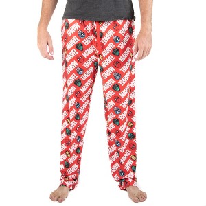 MARVEL Officially Licensed Red AOP Mens Pajama Pants Sleepwear - 1 of 2