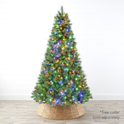 9-Foot Pre-Lit Scotch Pine Christmas Tree with Multicolor LED Lights