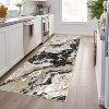Acekool 5x7 Abstract Washable Rug – Soft Marble Design for Living Room, Bedroom & High-Traffic Areas - 3 of 4