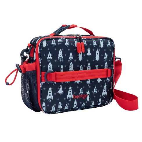 Bentgo Kids' Prints Double Insulated Lunch Bag, Durable, Water-Resistant  Fabric, Bottle Holder - Rocket