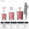 YONWAY 3 Piece Luggage Set, Scratch-Resistant Surface Luggage Set, with Wheels & TSA Lock - 3 of 4