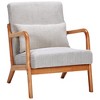 ACEPANO Modern Accent Chair, Arm Chair with Pillow For Living Room & Bedroom-Beige - 4 of 4