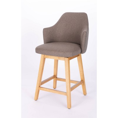 Kinston Swivel Curved Back Upholstered Counter Height Barstool - Threshold™