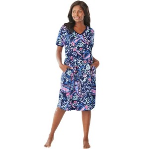 Dreams & Co. Plus Size Short T-Shirt Lounger - 1 of 4