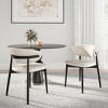 Set of 2 Modern Dining Chairs with Curved Backrest, Wood Dining Room Chairs, Upholstered Chairs for Kitchen or Dining Room – The Pop Home - 2 of 4