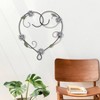 Brewster Aquilla Heart Metal Wall Art: Iron Floral Romance, Silver Accents, Vertical Display, 18.5x20" - 2 of 4
