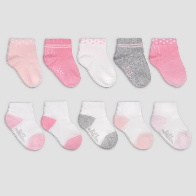Fruit of the Loom Baby Girls' 10pk Ankle Socks - 6-12M