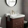 Ceramic Vanity Sink Top with Raised Back – High Gloss Finish, 3-Hole Faucet Compatible - 2 of 4