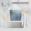 ORRD Stainless Steel Cat Litter Box for Large Cats, XL Enclosed Litter Box with Flip Lid & Scoop, Odor-Proof Easy Clean Litter Box - 2 of 4