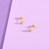 Girls' Bezel Star Clear CZ Screw Back 14k Gold Earrings - In Season Jewelry - 4 of 4