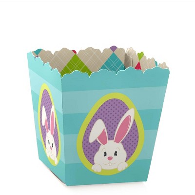 Big Dot of Happiness Hippity Hoppity - Party Mini Favor Boxes - Easter Bunny Party Treat Candy Boxes - Set of 12