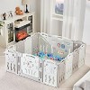 AMERLIFE Baby Playpen, Upgraded Portable Foldable Baby Fence with Game Panel and Safety Gate - 2 of 4