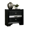 JUJABU Contemporary Nightstand with Nickel Round Knob Handles, English Dovetails and Hidden Drawer - 2 of 4