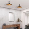 Livex Lighting Waldorf 1 - Light Semi-Flush Mount in  Black/Brushed Nickel - 3 of 4