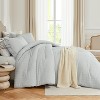 BAGOKIE 2/3 Pieces Seersucker Lightweight Bedding Comforter Set - 2 of 4
