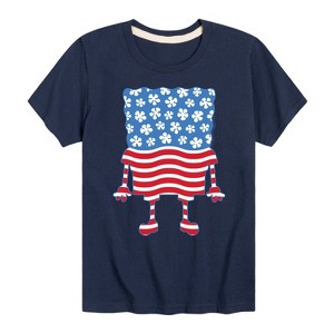 Boys' - SpongeBob SquarePants - Silhouette Stars Stripes Short Sleeve Graphic T-Shirt - 1 of 4