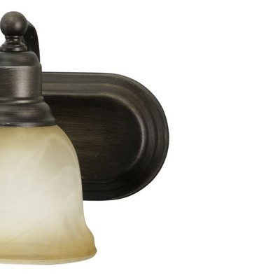 Brushed Nickel 6-Light Vanity with Alabaster Glass Shades