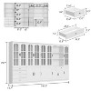 Famapy White Elegant Pantry Multifunctional Glass Display Kitchen and Dining Cabinets - 3 of 4