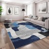 Acekool Modern Abstract Area Rug, Washable Non-Slip Low Pile Carpet, Foldable Thin Contemporary Floor Mat for Living Room Bedroom Office - 2 of 4