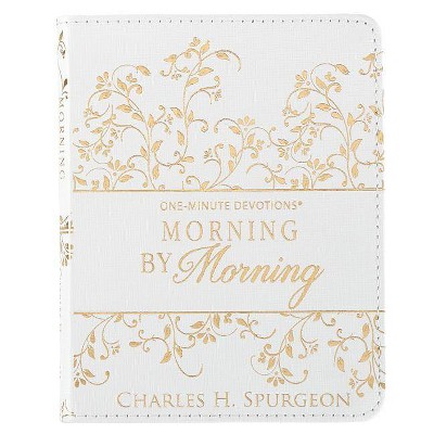 One-Min Devotions Morning Lux-Leather - by  Charles Spurgeon (Leather Bound)