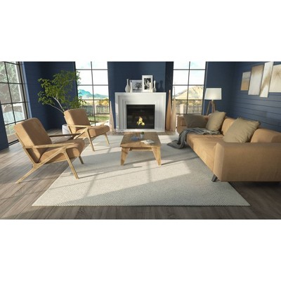 Taupe Herringbone Hand Tufted Wool Area Rug 2' x 3'