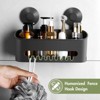 ATTOP Shower Caddy Suction Cup - No Drilling Max Hold 44lbs- Powerful Heavy Duty Suction Shower Organizer with Hooks for Bathroom Kitchen Dark Gray - 2 of 4