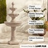 John Timberland Stafford Rustic 3 Tier Cascading Bubbler Outdoor Floor Water Fountain 48" for Yard Garden Patio Home Deck Porch House Exterior Balcony - 3 of 4