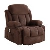 AndMakers 39 in. W Velvet Recliner with Remote Control, Tufted and Storage - 2 of 4