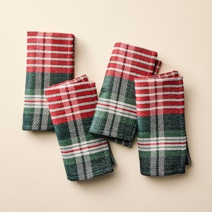4pc Signature Plaid Cloth Napkins - Hearth & Hand™ with Magnolia - 1 of 3