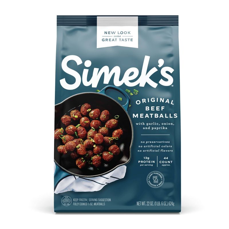 SIMEK&#39;S Original Beef Meatballs - Frozen - 22oz, 1 of 6