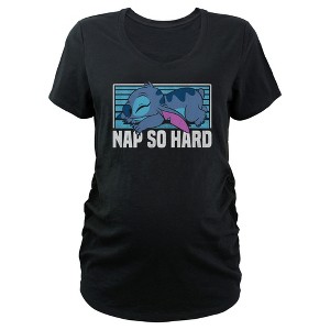 Women's Lilo & Stitch Alien Nap So Hard Maternity T-Shirt - 1 of 3