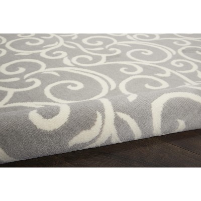 Abstract Charcoal Gray 6'x9' Hand-Tufted Synthetic Area Rug
