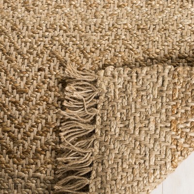 Natural Jute Handwoven 4' x 4' Square Area Rug