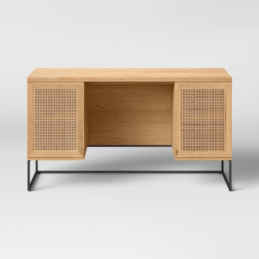 Belmar Executive Desk with Storage Natural - Threshold™