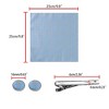 Allegra K Men's Polka Dots Business Wedding Pocket Square Clip Cufflinks Necktie Sets - 3 of 4