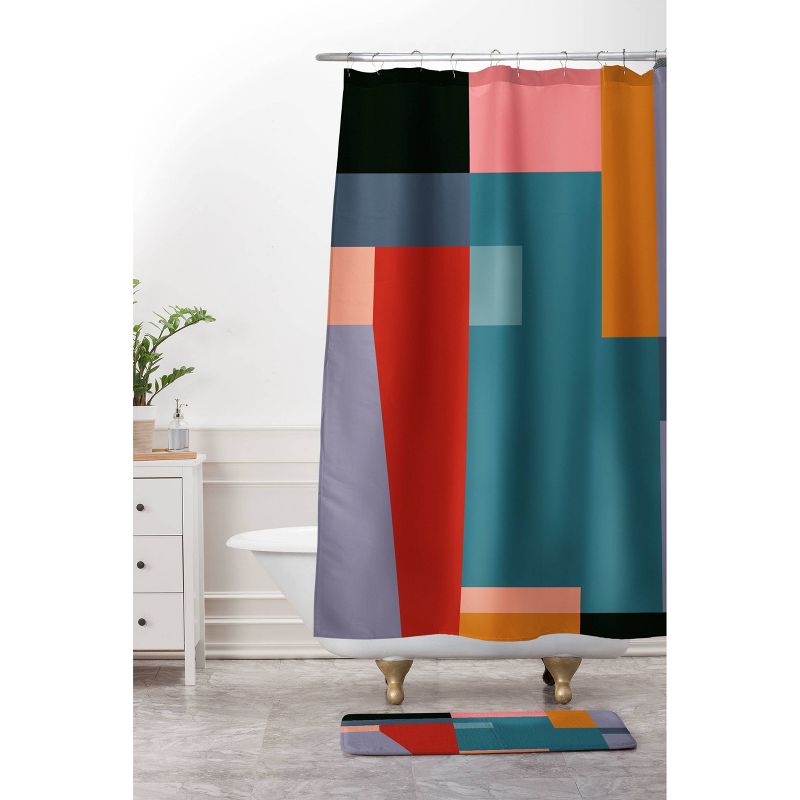 Deny Designs Gaite Geometric Abstract Shower Curtain, 4 of 5