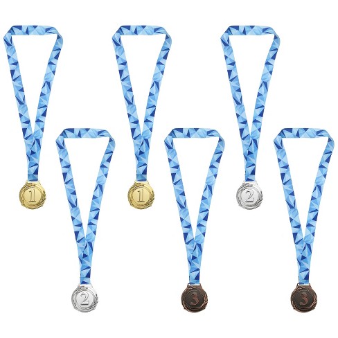 Unique Bargains Zinc Alloy Corrosion-Resistant Oxidation-Resistant Durable Award Medals Gold Silver Bronze 6 Pcs - image 1 of 4