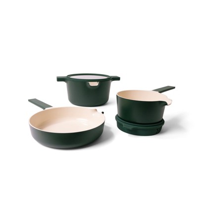 Alva Cookware Neat 5 Piece Ceramic Nonstick Cookware Set All in One Space Saving Non-Toxic Cookware