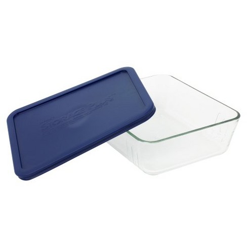 Pyrex Deep 7 x 11 Rectangle Glass Baking Dish with Sage Green Lid