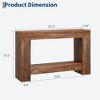 Homhougo 47.24 Inches Long Console Table for Entryway, 2-Tier Large Sofa Table with Storage,Farmhouse Console Table Brown - 2 of 4