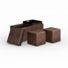 5pc Franklin Storage Ottoman and benches Distressed - WyndenHall - 3 of 4