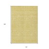 Yellow Gold And Ivory Floral Washable Indoor Outdoor Area Rug - 3 of 4