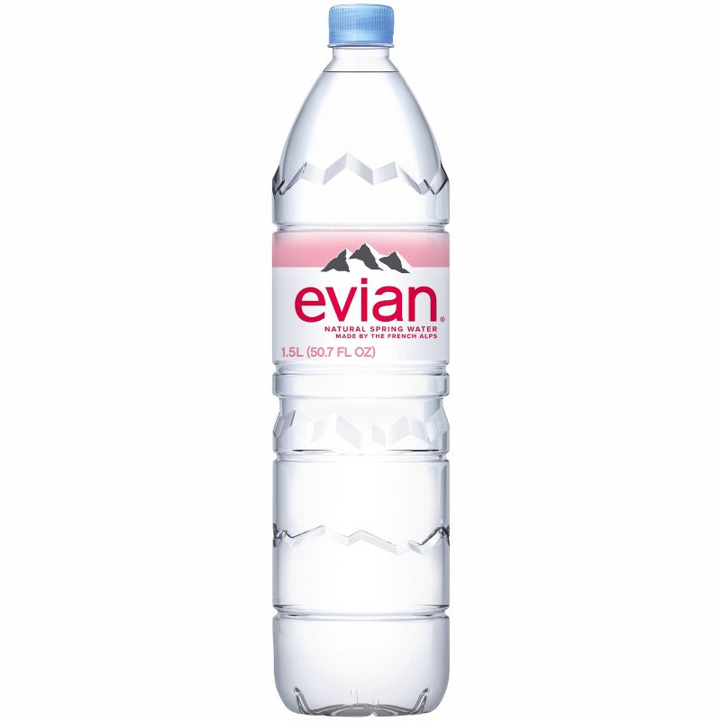 Evian Natural Spring Water - 1.5L Bottle, 1 of 3