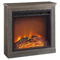 Northwest Black Curved Glass Electric Fireplace Wall Mount