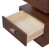 INFURNIC Vanity Tables 3 in 1 Makeup Vanity Desk with Flip Top Mirror and Adjustable Storage for Bedrooms, Brown, 45.25"*16.3"*31.3" - 2 of 4
