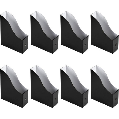 Magazine Holders 8 pack Corrugated Cardboard File Holders With Labels Document And File Organizer Black Target