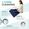 Wedge Pillow, 12 Bed Wedge for Acid Reflux, Sleeping, Snoring, Cooling Foam, Navy - 4 of 4